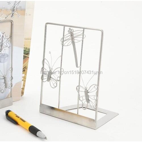 I1/I2 BUGS/FLOWERS BOOKEND/BOOKSTAND DESK/STUDY NOVELTY STAINLESS HAND-MADE ART CRAFTS WEDDING&BIRTHDAY&HOME&OFFICE&GIFT&PRESENT