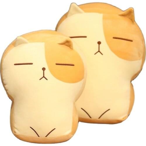 Toys for Girls Cute Soft Cat Plush Toy Down Cotton Filled Toast Cat Doll Home Sofa Bed Pillow Cushion Sofa Seat Back Decoration