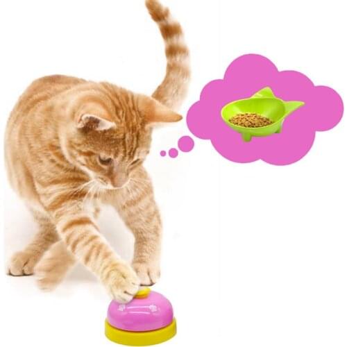 Pet Toys Bell Dog Feeding Ringer Pet Educational IQ Training Squeak Toy Interactive Pets Kitten Toys Eating Food Feed Reminder