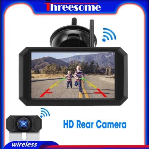New 5 inch1080P HD Wireless Camera Car Monitor Reverse Rear View Camera Auto Parking Assistance Color Digital signal for pickup