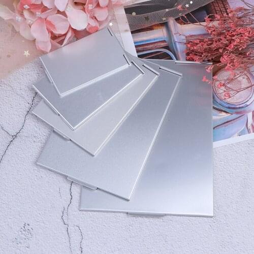GU194 Pocket Rectangle Makeup Folding Mirrors Ultra-thin Folding Make Up Mirror Personalised Portable Compact Cosmetic Mirror