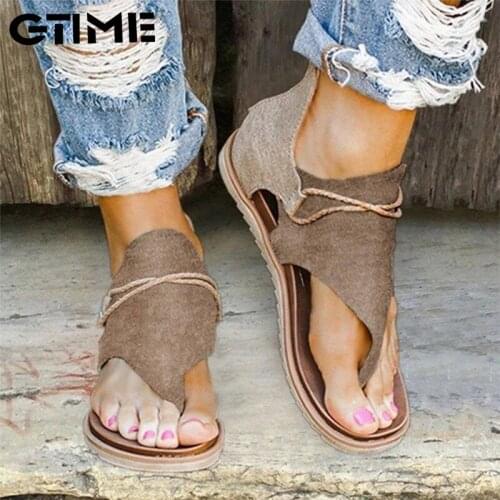 Summer Women Strap Sandals Womens Flats Open Toe Leopard Casual Shoes Rome Plus Size Thong Sandals Sexy Ladies Shoes#SJPAE-90