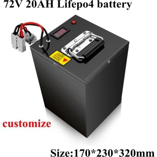 72V 20Ah Lifepo4 Ebike Lithium Battery 24S 3.2v 32650 72v 20AH DIY Battery Pack with 50Amp BMS for 3000W Scooter Motor