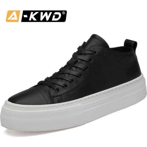 Mens Shoes Casual Shoe White Sneakers Men Genuine Leather Mens Leather Shoes Thick Bottom Man Shoose Zapatillas Blancas Hombre