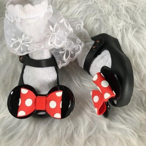 Mini Melissa 2021 New Jelly Sandals polk dot Bowknot Sandals Girl jelly shoes Princess Sandals Comfortable Shoes SH19086