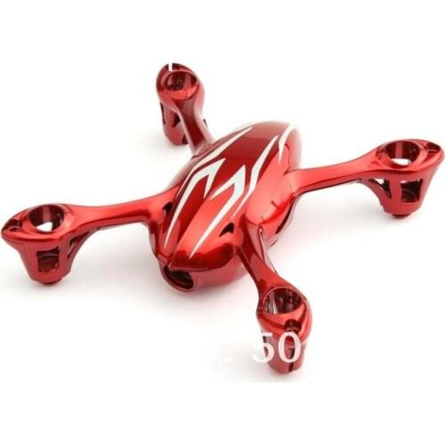 Upgraded Hubsan Red White silver stripes Spare Part Body Shell for HUBSAN X4 H107C RC Quadcopter