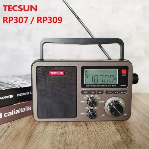 Original Tecsun RP309 Tecsun RP307 WAV APE FLAC Bluetooth Speaker Portable FM SW MW Radio USB TF SD card MP3 Player Radio