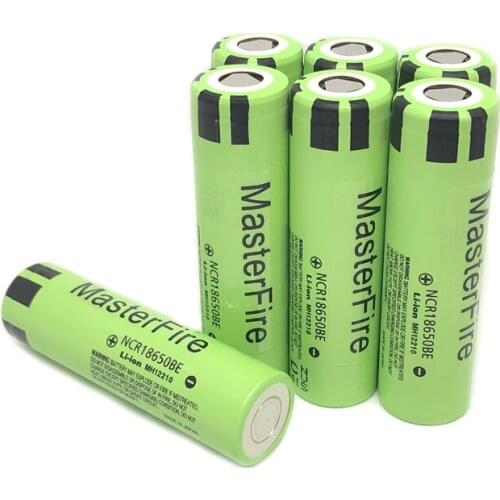MasterFire Original NCR18650BE 3200mah 18650 3.7V Rechargeable Lithium Battery Flashlight Torch Batteries Cell For Panasonic