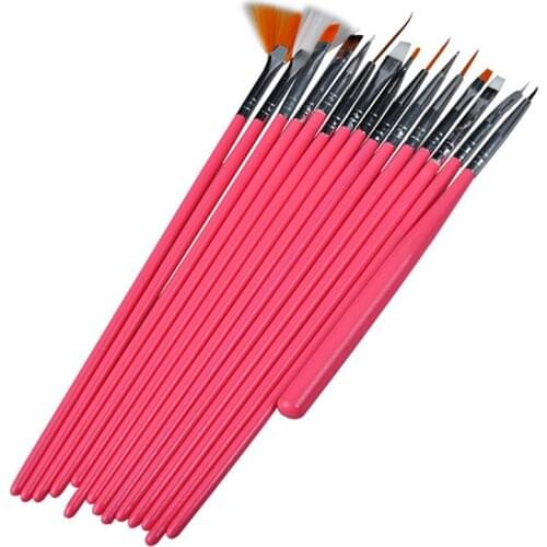 Wholesale professional nail art painting brushes set 15pcs/set gel polish drawing pen painting design 10sets/lot free shipping