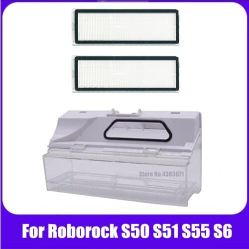 Dust Bin Box HEPA Filter Mop Cloth for XIAOMI Roborock S50 S51 S52 S55 S6 T6 Vacuum Cleaner Accessories Parts