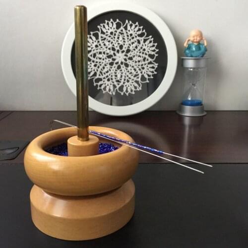 Manual French Crochet Quickly String Beads Loader DIY Beading Embroidery Rice Bead Spinner Piercer Holder Machine Jewelry Tools