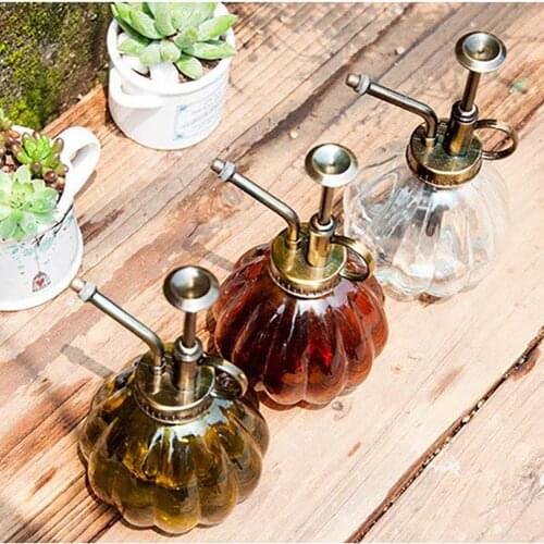 Garden Pumpkin Shape Glass Spray Bottle Watering Flower Jug Garden Succulent Plant Spray Bottle Gardening Planting Supplies