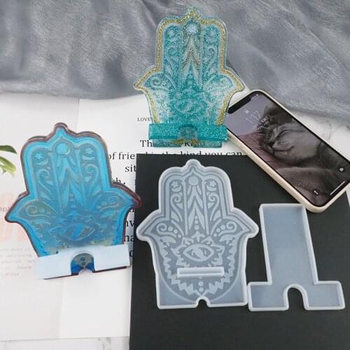 DIY Crystal Epoxy Resin Mold Phone Bracket Mirror Surface Swing Table Silicone Mold For Resin