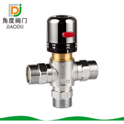 Solar water heater mixing valve outside the brass constant temperature mixing valve chrome thermostatic valve