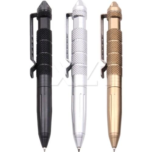 Tactical Pen of 3 Colors Multipurpose Aviation Aluminum Anti-skid Self Defense Cooyoo Tool Tactical Pen Portable Pen New Metal