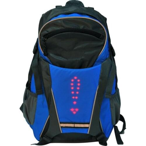 18L Cycling Bicycle Bike Backpack LED Turn Signal Light Reflective Bag Pack Outdoor Safety Night Riding Running Camping