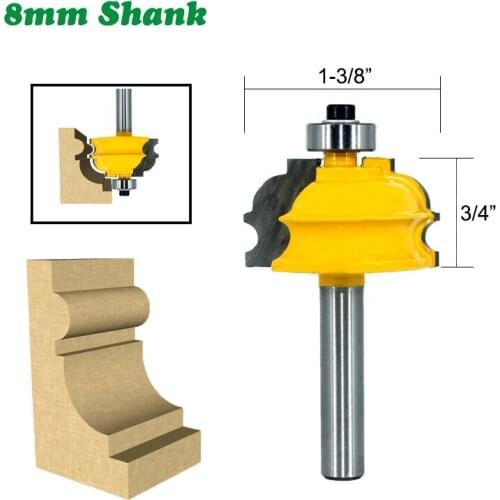 1PC 8MM Shank Milling Cutter Wood Carving Special Architectural Handrail Molding Router Bit Woodworking Cutter Milling Wood Bit