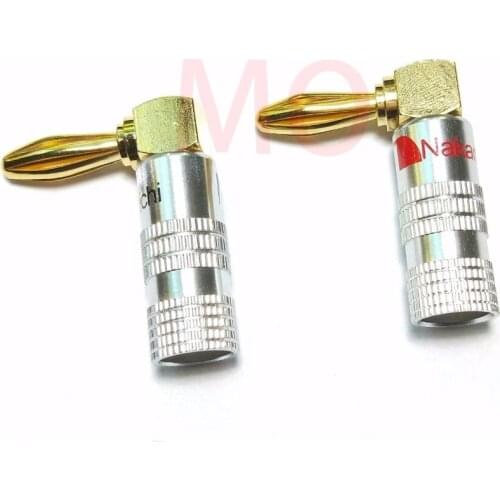 100pcs 24K Gold Plated Nakamichi Right Angle Screw 4MM Nakamichi Banana Plug