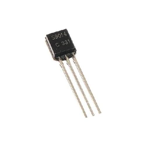 100pcs in-line triode transistor TO-92 0.15A 50V NPN S9014