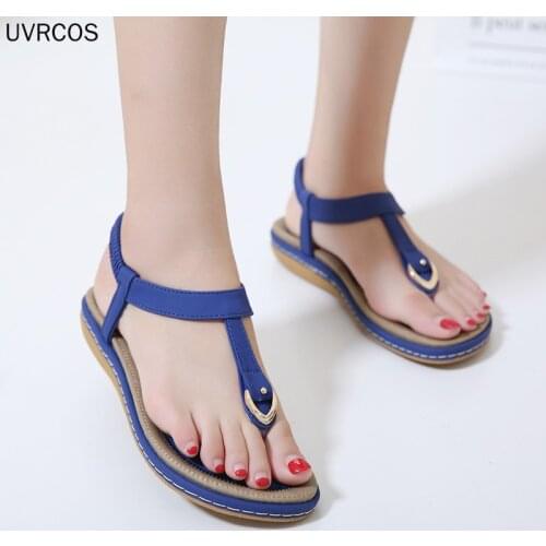 2021 Summer Womens Shoes Ladies Beach Flip Flop Sandals Soft and Comfortable Flat Sandals Women Casual Shoes Large Size 35-42