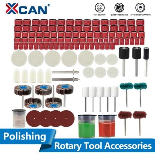 XCAN Polishing Tool Accessories Sanding Drum Woolen Polish Disc Grinding Head Sanding Disc Abrasive Disc for Dremel Rotary Tools