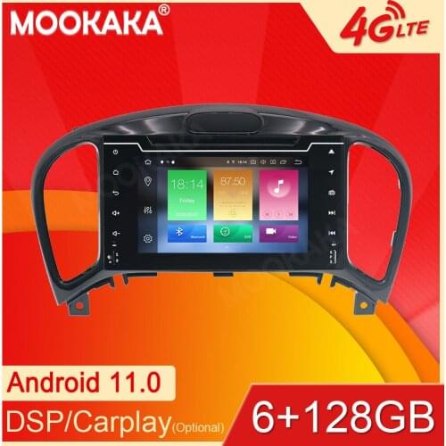 Android11 6+128GB For NIssan Juke 2011 -2017 Car GPS Navigation Streaming Media Multimedia Player Head Unit Auto Radio