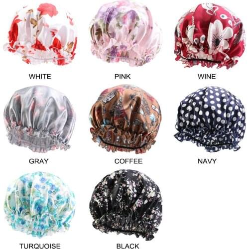 28cm Satin Hair Caps Bonnet for Parent Day Night Sleep Cap Soft Silky Hair Care Wear Hat Women Head Wrap Hair Accessories