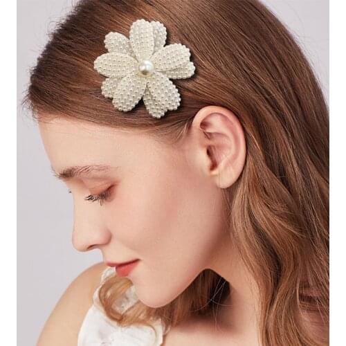 White Pearl Bows Hair Clips Barrette Best Gifts Women Girls Elgant Headwear Crystal Hairpins Styling Hair Accessories Tools Hot