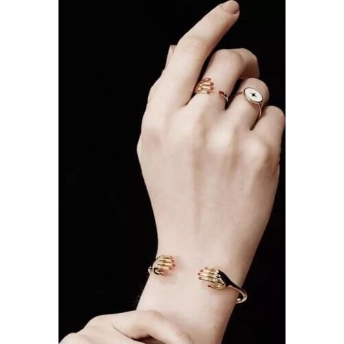 Bracelets Bangles Luxury gold delicate high quality women hand Open Cuff Bracelet For Women Femme Wedding Band Hand Jewelry