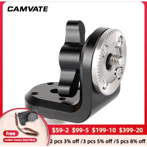 CAMVATE Dual arri Rosettes Extension Mount Vertical Type With Central M6 Thread (Black Knob) C2131