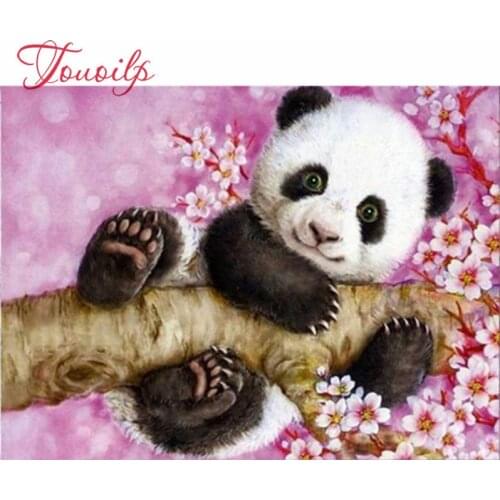 Bricolage diamant broderie Panda plein carré forage diamant peinture animaux point de croix Kit dessin animé strass photo