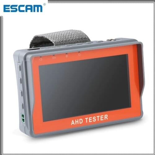 ESCAM Mini CCTV TVI Test 4.3 Inch HD AHD CCTV Tester Monitor AHD 1080P Analog Camera Testing PTZ UTP Cable Tester 12V 1A Output