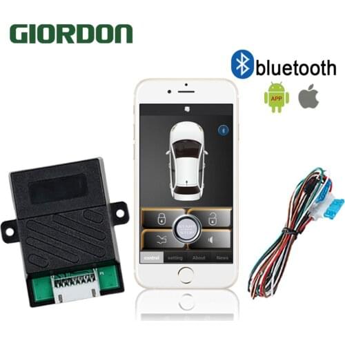 Pke intelligent key car alarm system central remote control lock start stop button keyless passive The alarm