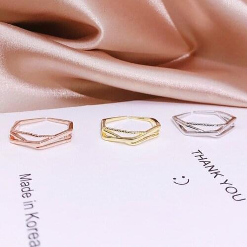 Whole Real 925 Sterling Silver Exquisite Openable Hollow Rings Dislocated Diamond Charming Shiny Striped Ring Women Enchanting