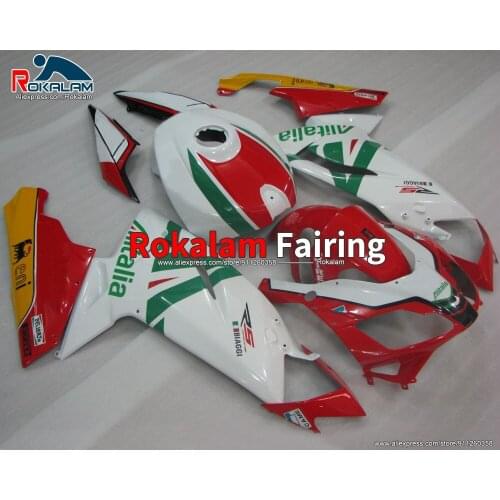 For Aprilia RS125 2006 2007 2008 2009 2010 2011 White Red Yellow Sportbike Fairing Shells Kit (Injection Molding)