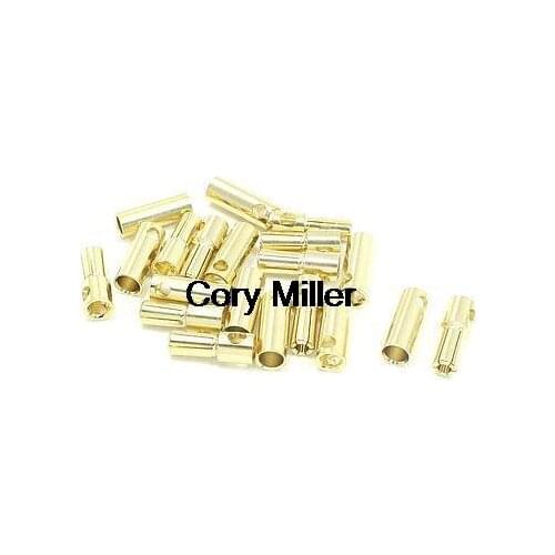 Gold Tone 5.5mm Diameter Female Male Banana Connectors