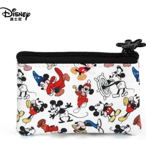 Disney Genuine Mickey Wallet Girl Cartoon Multifunctional Cute Storage Bag Coin Cosmetic Bags Coin Purse