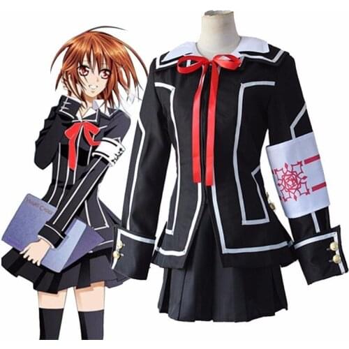Anime Vampire knight Kurosu Kuran Yuki Cosplay Costume Girls Full Set Black Schoo Uniform Women Halloween Carnaval Party Dress