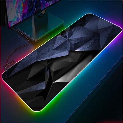 90X40CM RGB Oversized Mouse Pad Natural Rubber Material Waterproof Desktop LED Gaming Mouse Pad Suitable for Dota LOL CSGO Xxl