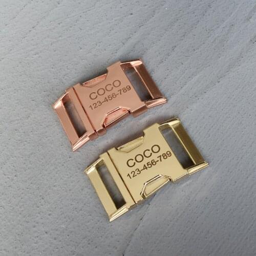 LOGO 100 Pcs 30mm Laser Engraving Webbing Metal Belt Straps Buckle for Bag Backpack Pet Dog Collar Necklace Paracord Garment