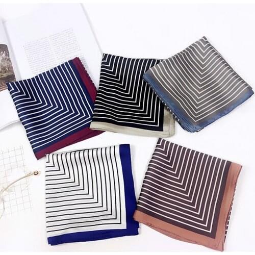 70*70cm Fashion Small Silk Square Scarf Women Luxury Brand Head Scarf Bandana Neck Scarves for Ladies Foulard Neckerchief Shawls