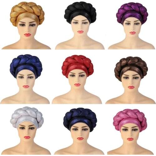 Muslim Fashion Hijab Scarf Islamic Muslim Turban Hats for Women Stretch Knot Twist with Diamond Bandana Cap Gorras Para Mujer