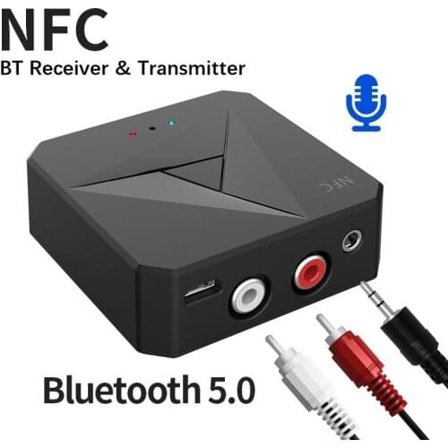 NFC Desktop Bluetooth 5.0 Receiver & Bluetooth Transmitter Support Wireless Bluetooth Audio Reception/Transmission For Car PC