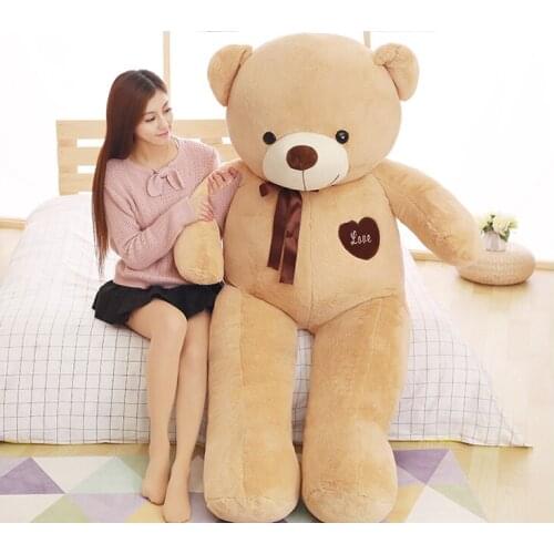 Huge 180cm light brown love teddy Bear toy plush toy,hugging pillow birthday gift,b0770