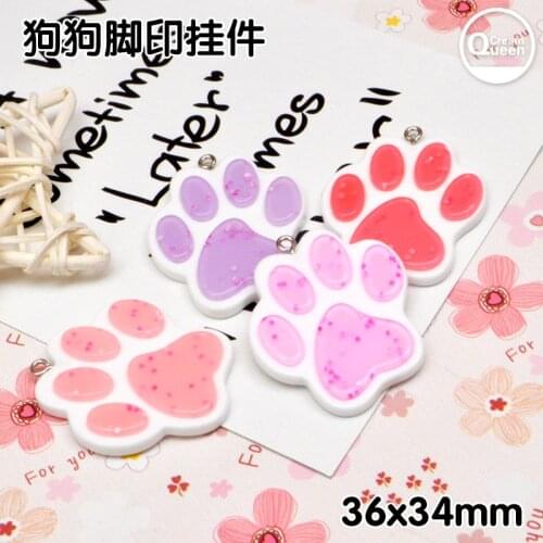 20pcs resin paw necklace charms very cute keychain pendant necklace pendant for DIY decoration
