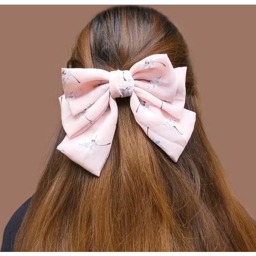 Bohemian Bowknot Hairpins Bow Ties Hair Clips Girl Hair Accessories for Women Ladies Ponytail Holder Hairgrips Hair Accessories