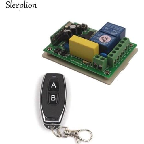 Sleeplion AC 220V 2 Channel Wireless Remote Control Switch 1 Receiver 1 Transmitter New,315MHz/433MHz