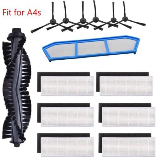 HEPA filter Side Brush Primary Filter Mop Pads Replacement for ilife A4 A4s Robot Vacuum Cleaner Parts Brush Cover