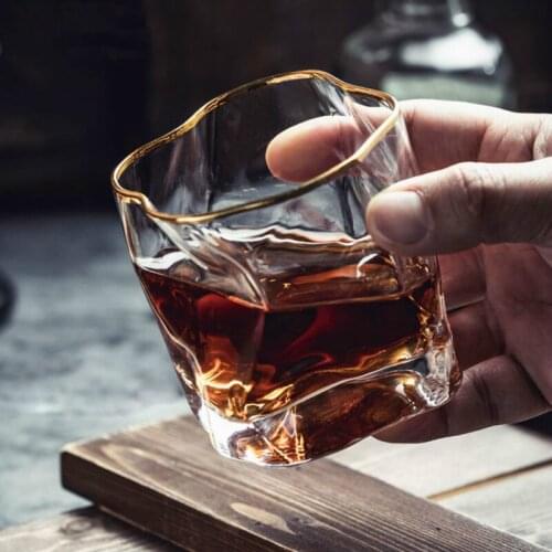 Unique Creative Wine Glass Crystal Transparent Whiskey Bar Club Set Drink Wine Glass Basos De Cristal Kitchen Barware DB60JB