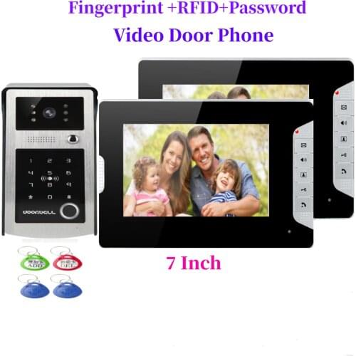 Video Intercom Doorbell 7''inch Wired Video Door Phone System for home Indoor Monitor 700TVL Outdoor IR Camera Support Unlock